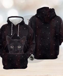 Black Cat Bling 3D Printed Hoodie