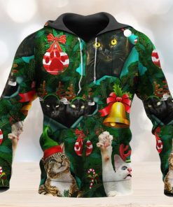 Black Cat Christmas 3d All Over Print Hoodie