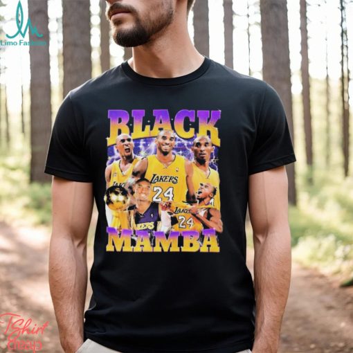 Black Mamba Kobe Bryant Los Angeles Lakers photos t shirt