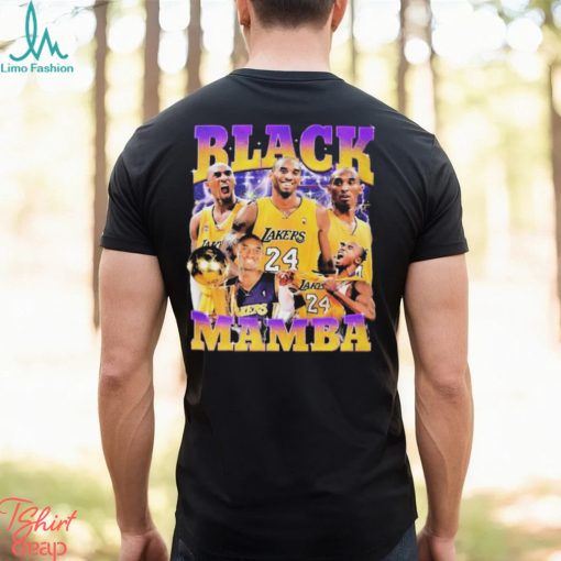 Black Mamba Kobe Bryant Los Angeles Lakers photos t shirt