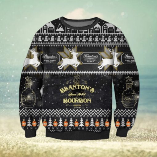 Blanton’s Original Single Barrel Bourbon Whiskey Knitted Ugly Xmas Sweater