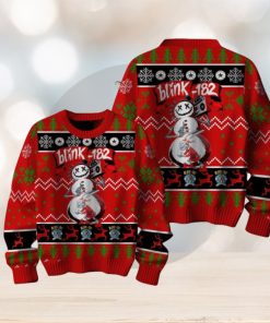 Blink 182 Custom Snowman Ugly Christmas Sweater