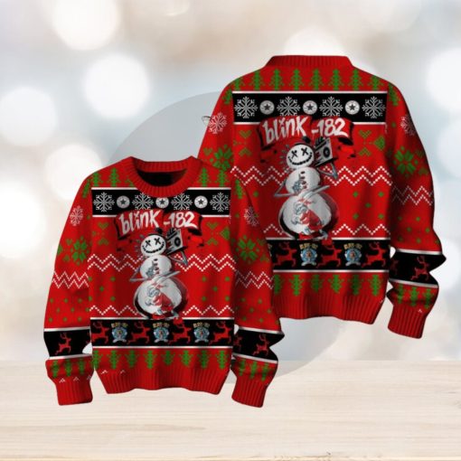 Blink 182 Custom Snowman Ugly Christmas Sweater