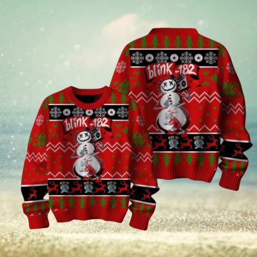 Blink 182 Custom Snowman Ugly Christmas Sweater