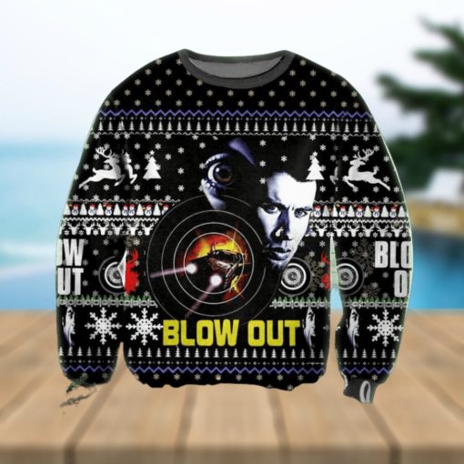 Blow Out Poster Knitted Ugly Xmas Sweater