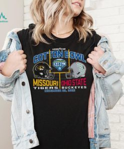 Blue 84 Adult 2023 Cotton Bowl Missouri Tigers vs. Ohio State Buckeyes Dueling T Shirt