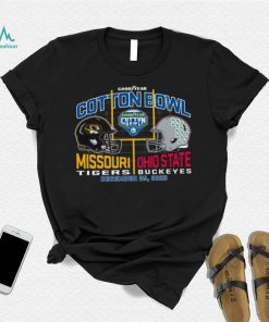 Blue 84 Adult 2023 Cotton Bowl Missouri Tigers vs. Ohio State Buckeyes Dueling T Shirt
