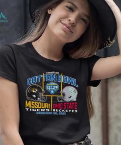 Blue 84 Adult 2023 Cotton Bowl Missouri Tigers vs. Ohio State Buckeyes Dueling T Shirt