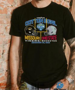 Blue 84 Adult 2023 Cotton Bowl Missouri Tigers vs. Ohio State Buckeyes Dueling T Shirt