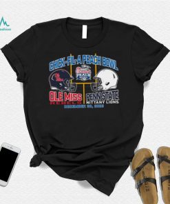 Blue 84 Adult 2023 Peach Bowl Ole Miss Rebels vs. Penn State Nittany Lions Dueling T Shirt