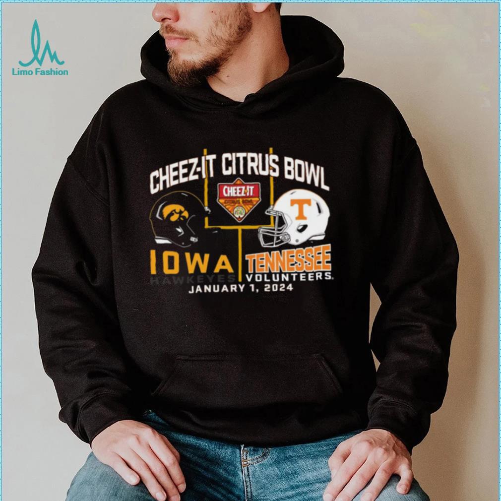Blue 84 Adult 2024 Citrus Bowl Iowa Hawkeyes vs. Tennessee Volunteers Dueling T Shirt Blue 84 Adult 2024 Citrus Bowl Iowa Hawkeyes vs. Tennessee Volunteers Dueling T Shirt