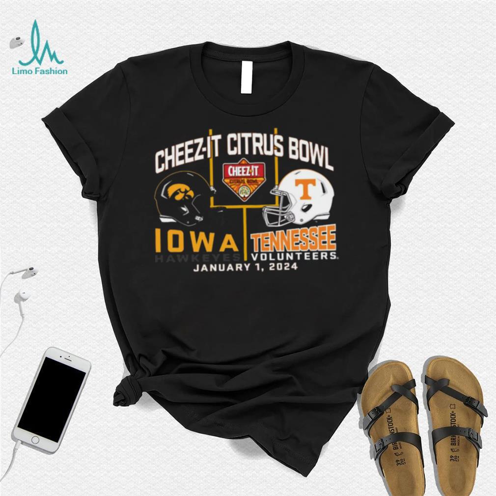 Blue 84 Adult 2024 Citrus Bowl Iowa Hawkeyes vs. Tennessee Volunteers Dueling T Shirt Blue 84 Adult 2024 Citrus Bowl Iowa Hawkeyes vs. Tennessee Volunteers Dueling T Shirt