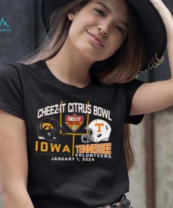 Blue 84 Adult 2024 Citrus Bowl Iowa Hawkeyes vs. Tennessee Volunteers Dueling T Shirt