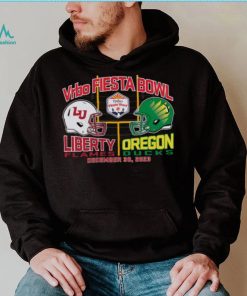 Blue 84 Adult 2024 Fiest Bowl Liberty Flames vs. Oregon Ducks Dueling T Shirt
