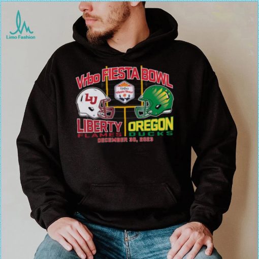 Blue 84 Adult 2024 Fiest Bowl Liberty Flames vs. Oregon Ducks Dueling T Shirt