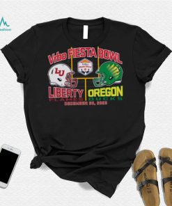 Blue 84 Adult 2024 Fiest Bowl Liberty Flames vs. Oregon Ducks Dueling T Shirt
