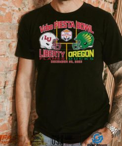 Blue 84 Adult 2024 Fiest Bowl Liberty Flames vs. Oregon Ducks Dueling T Shirt