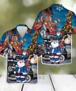 Blue Santa Sheriffs Merry Christmas Hawaiian Shirt Men And Women Gift Aloha Beach Holiday