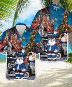 Blue Santa Sheriffs Merry Christmas Hawaiian Shirt Men And Women Gift Aloha Beach Holiday