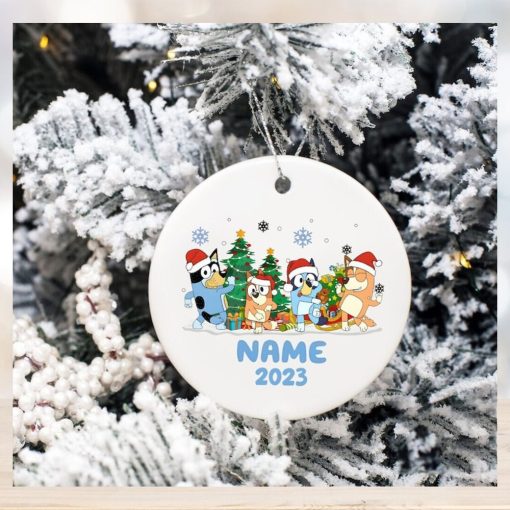 Bluey Christmas 2023 Ornament, Bluey Dog Christmas Ornament