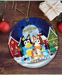 Bluey Dog Family Christmas Ornament Xmas Gift for Families