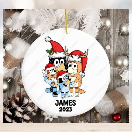 Bluey Family Personalized Christmas Ornament Xmas Gift for Lovers