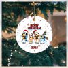 Bluey Personalized Family Ornament With Name Christmas Tree Decoration