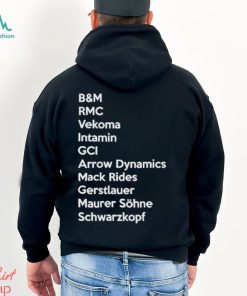 B&m rmc vekoma intamin gcI arrow dynamics mack rides gerstlauer shirt
