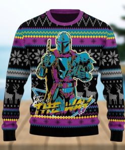 Boba Fett Star Wars This Is The Way Snowflake Knitted Ugly Xmas Sweater