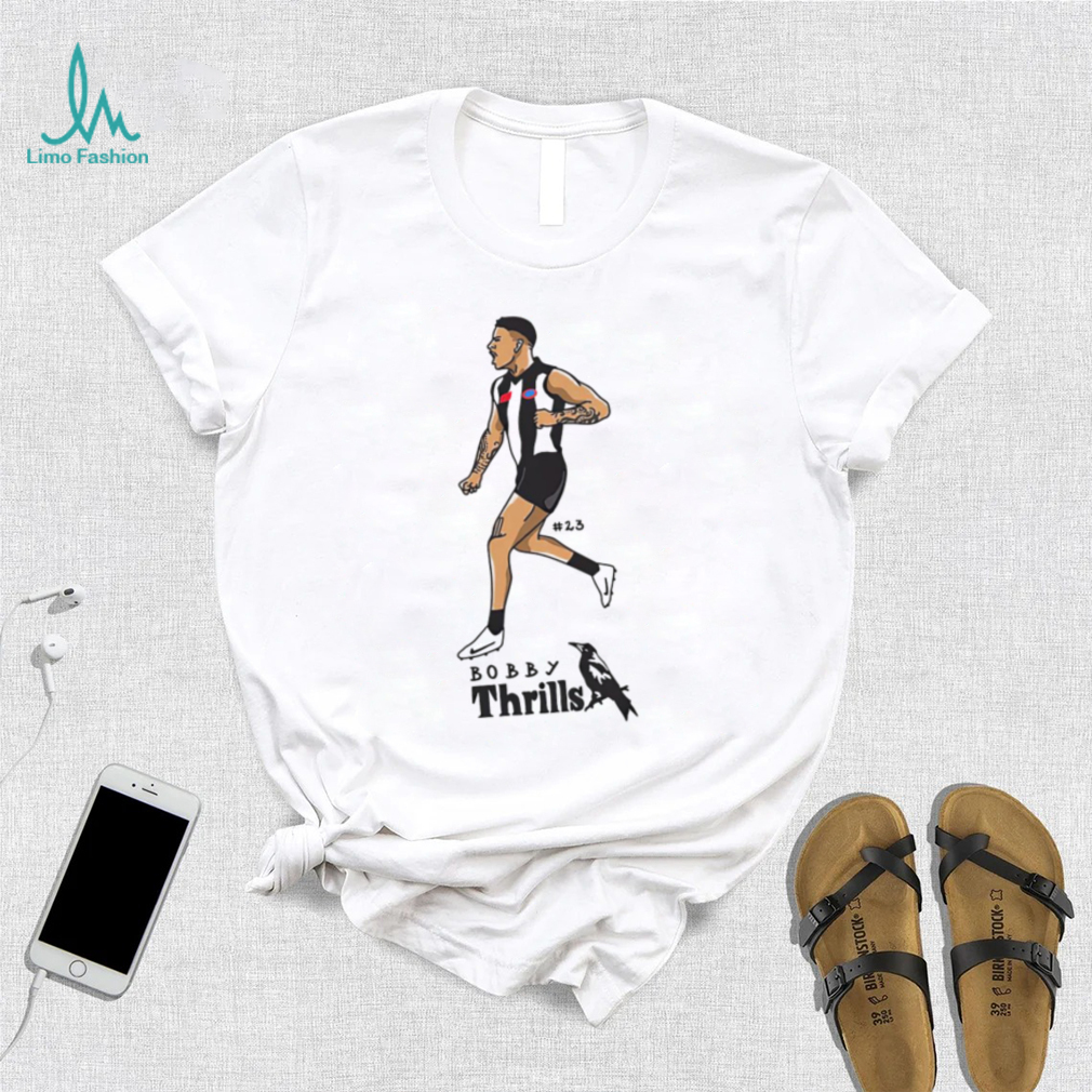 Bobby Hill Bobby Thrills Collingwood football club T shirt Bobby Hill Bobby Thrills Collingwood football club T shirt