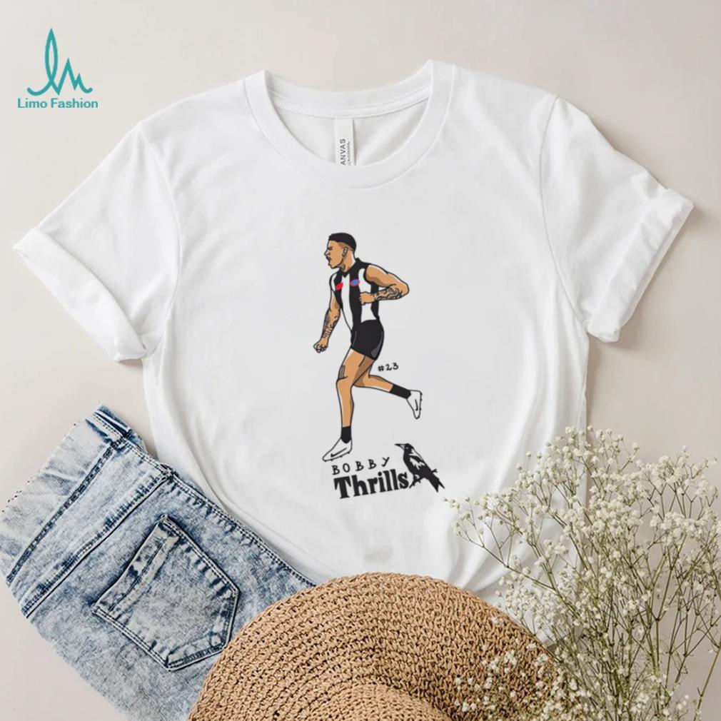 Bobby Hill Bobby Thrills Collingwood football club T shirt Bobby Hill Bobby Thrills Collingwood football club T shirt