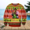 Black Cat Meowy Christmas All Over Print Ugly Xmas Wool Sweater