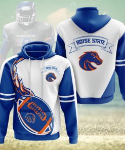 Boise State Broncos White Blue 3D Printed Hoodie