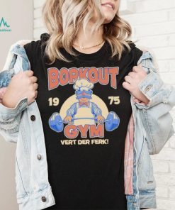 Borkout gym vert der ferk 1975 weight lifting with the swedish chef shirt