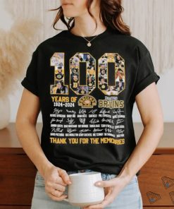 Boston Bruins 100 Years 1924 2024 Memories T Shirt