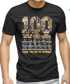 Boston Bruins 100 Years 1924 2024 Memories T Shirt