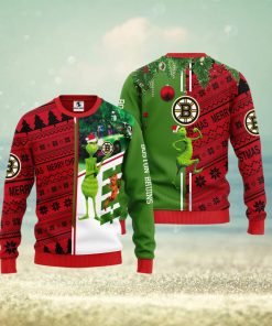 Boston Bruins Grinch & Scooby doo Christmas Ugly Sweater