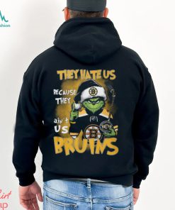 Boston Bruins Ice Hockey Team They Hate Us Because They Ain_t Us Bruins Grinch Christmas Holidays Hoodie T Shirts