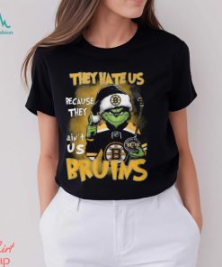 Boston Bruins Ice Hockey Team They Hate Us Because They Ain_t Us Bruins Grinch Christmas Holidays Hoodie T Shirts