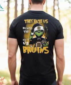 Boston Bruins Ice Hockey Team They Hate Us Because They Ain_t Us Bruins Grinch Christmas Holidays Hoodie T Shirts