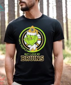 Boston Bruins NHL The Grinch I Hate People But I Love My Boston Bruins Shirt