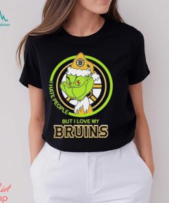 Boston Bruins NHL The Grinch I Hate People But I Love My Boston Bruins Shirt