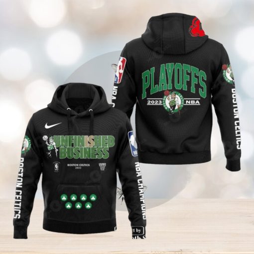 Boston Celtics 2023 NBA Playoffs Mantra Black Hoodie Sweatshirt 3D