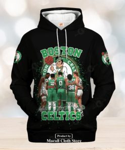 Boston Celtics Black Style V2 Jogger Hoodie Sweatshirt 3D