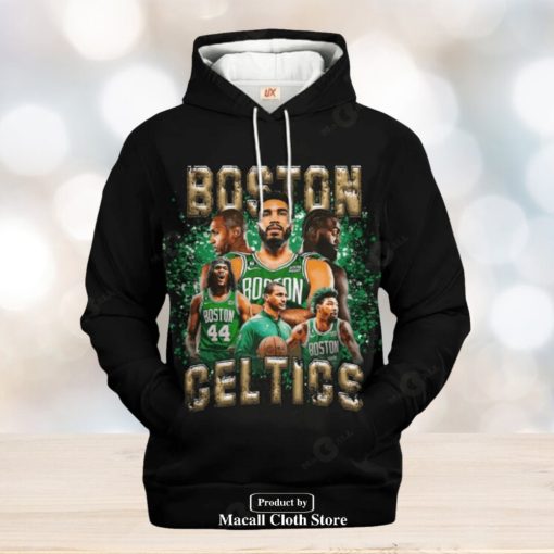 Boston Celtics Black Style V3 Jogger Hoodie Sweatshirt 3D