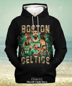 Boston Celtics Black Style V3 Jogger Hoodie Sweatshirt 3D