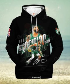 Boston Celtics Black Style V4 Signatures Jogger Hoodie Sweatshirt 3D