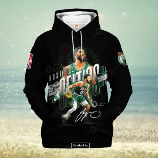 Boston Celtics Black Style V4 Signatures Jogger Hoodie Sweatshirt 3D