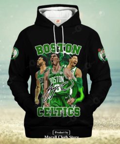 Boston Celtics Champions Black Signatures Jogger Design Hoodie Sweatshirt 3D