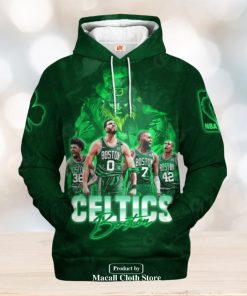 Boston Celtics Green Jogger Design Hoodie Sweatshirt 3D